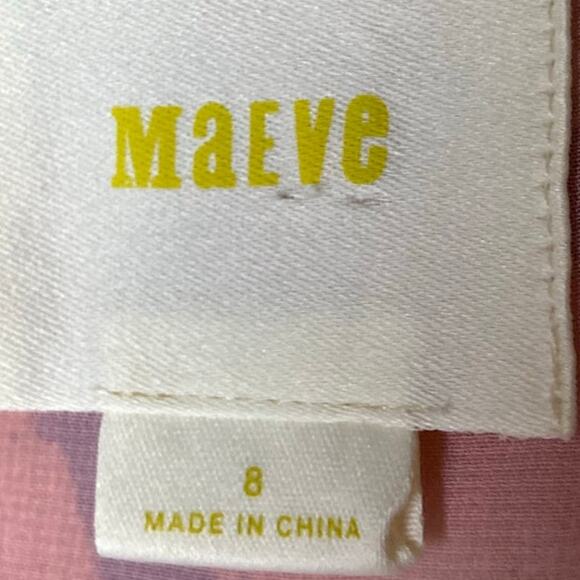 Anthropologie Maeve 100% Silk Blouse Pink/Blue Size 8 - Picture 5 of 8